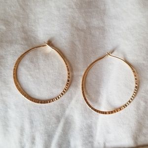 Gold hoop earrings